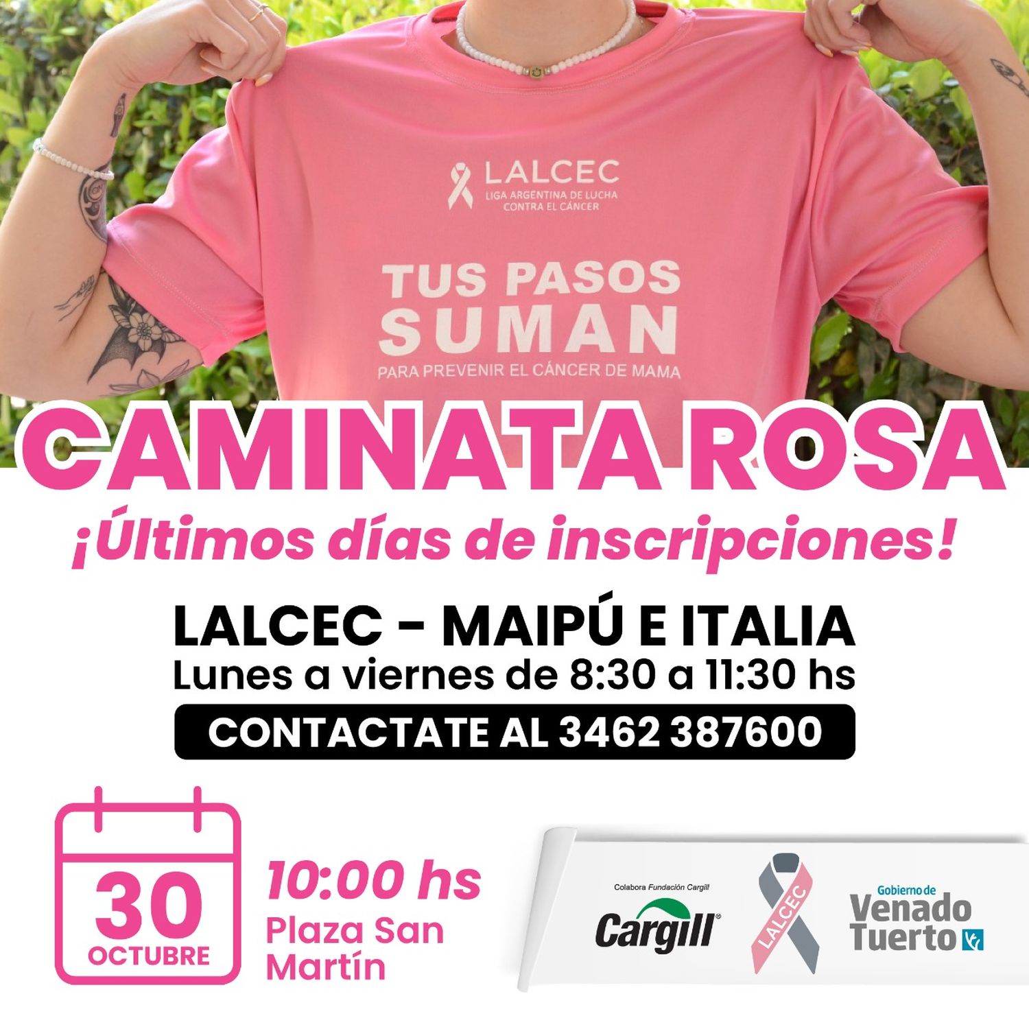 “Caminata Rosa” en el mes de la lucha contra el cáncer de mama