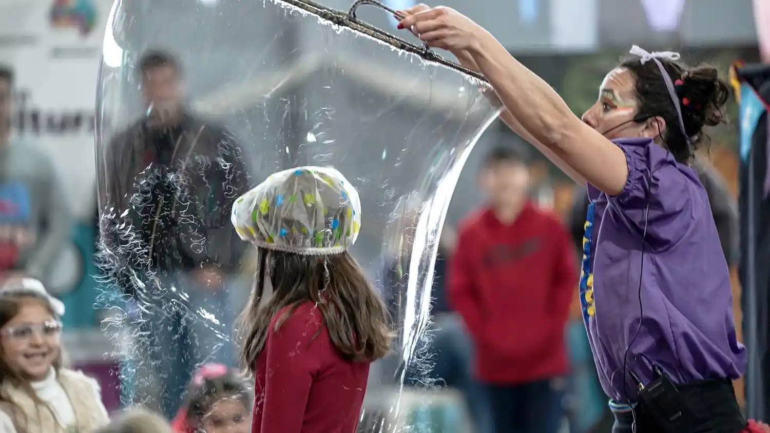 En el Poli. Hubo juegos y actividades para los chicos