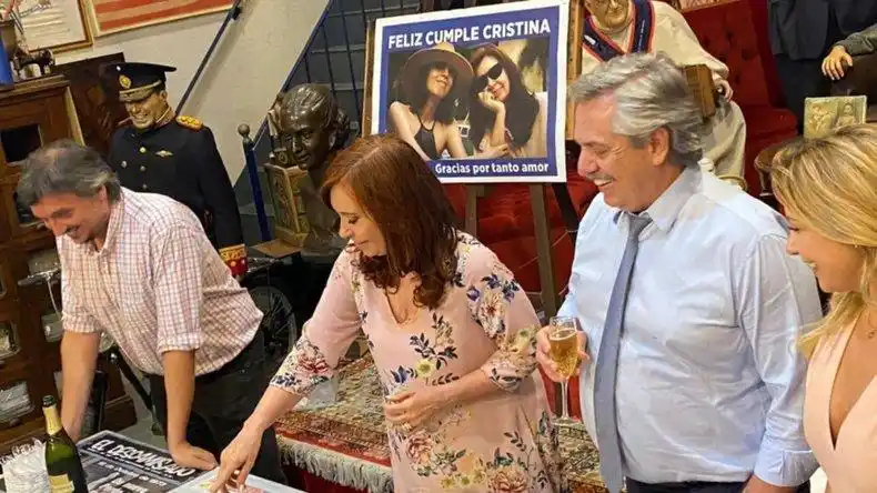 Cristina Kirchner festejó su cumpleaños junto a Alberto Fernández y 40 invitados