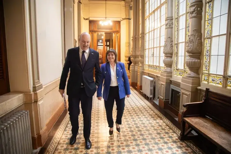 Bullrich y Sturzenegger en el Senado.