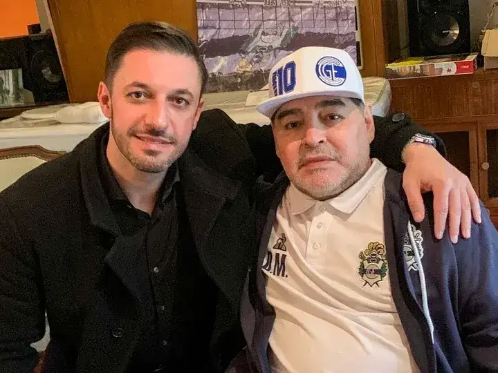 Matías Morla y Diego Armando Maradona.