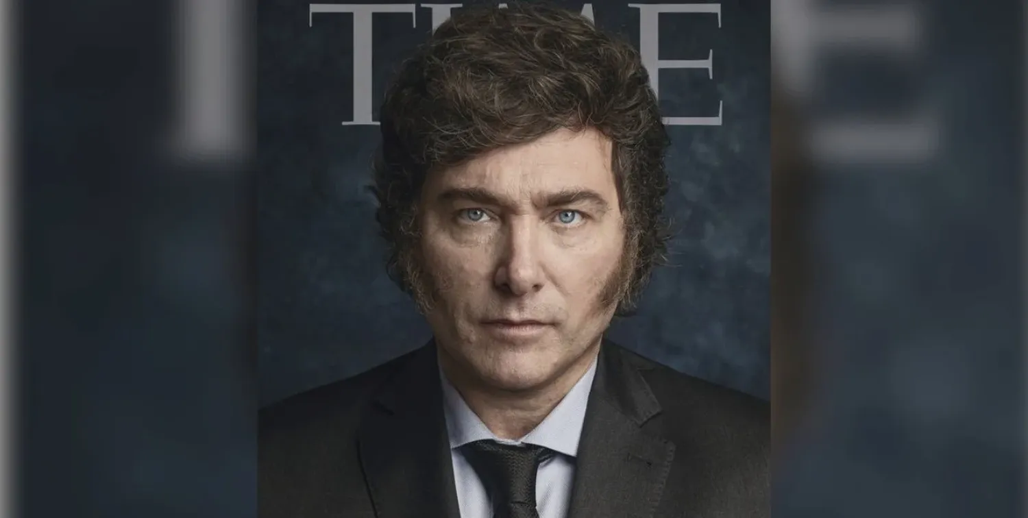 Javier Milei en la portada de Time.