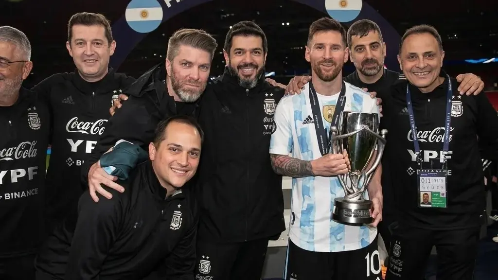 Con Lio en la Finalissima 2022