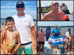 Pablo Cosso se destacó en una exigente competencia de aguas abiertas en el río Uruguay