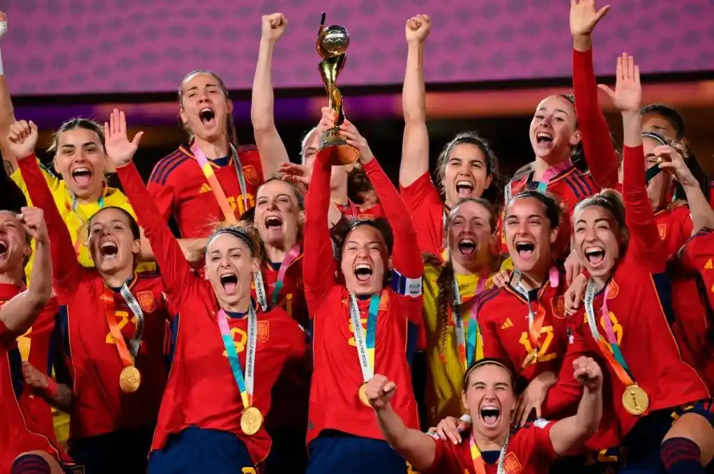 Festejo de la Selección Femenina de España