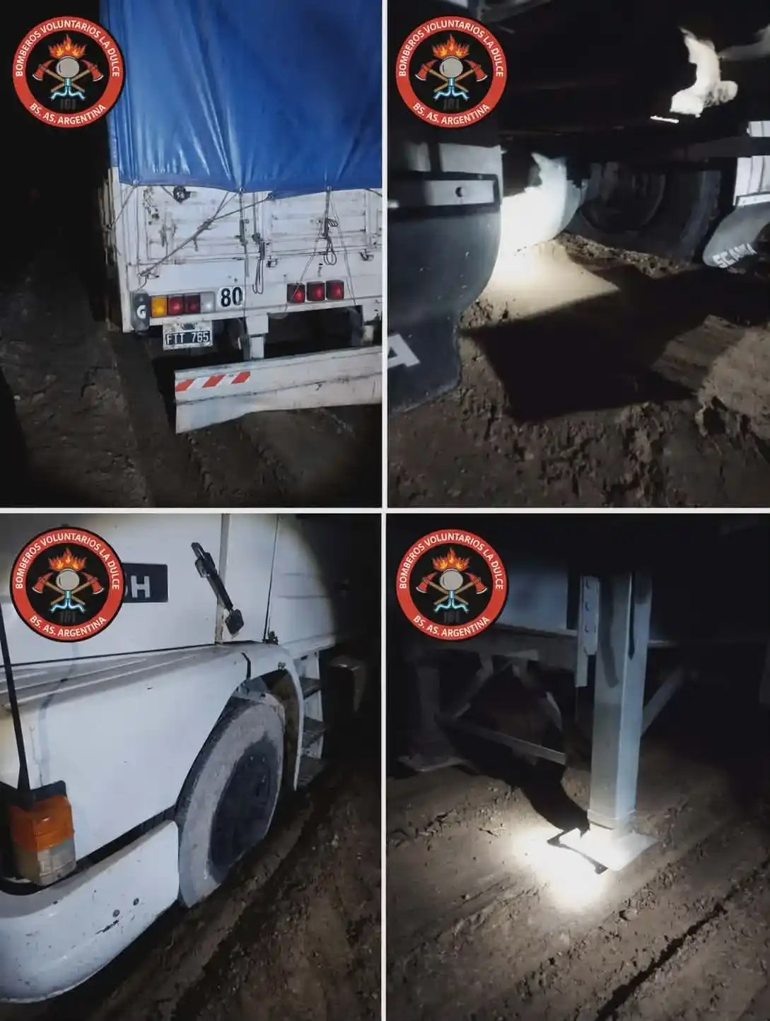 camion encajado