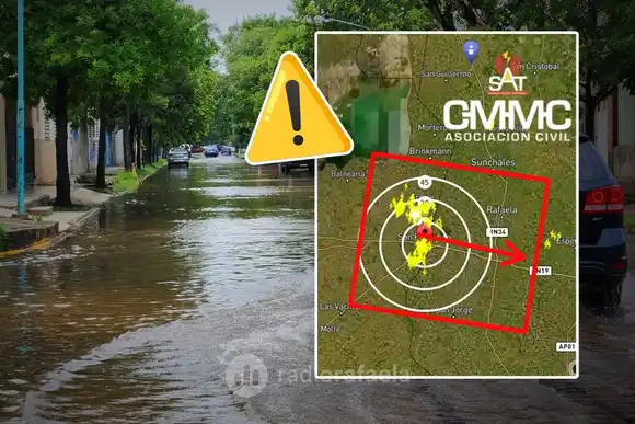 Atención Rafaela y zona: aviso por tormentas fuertes con ocasional caída de granizo 