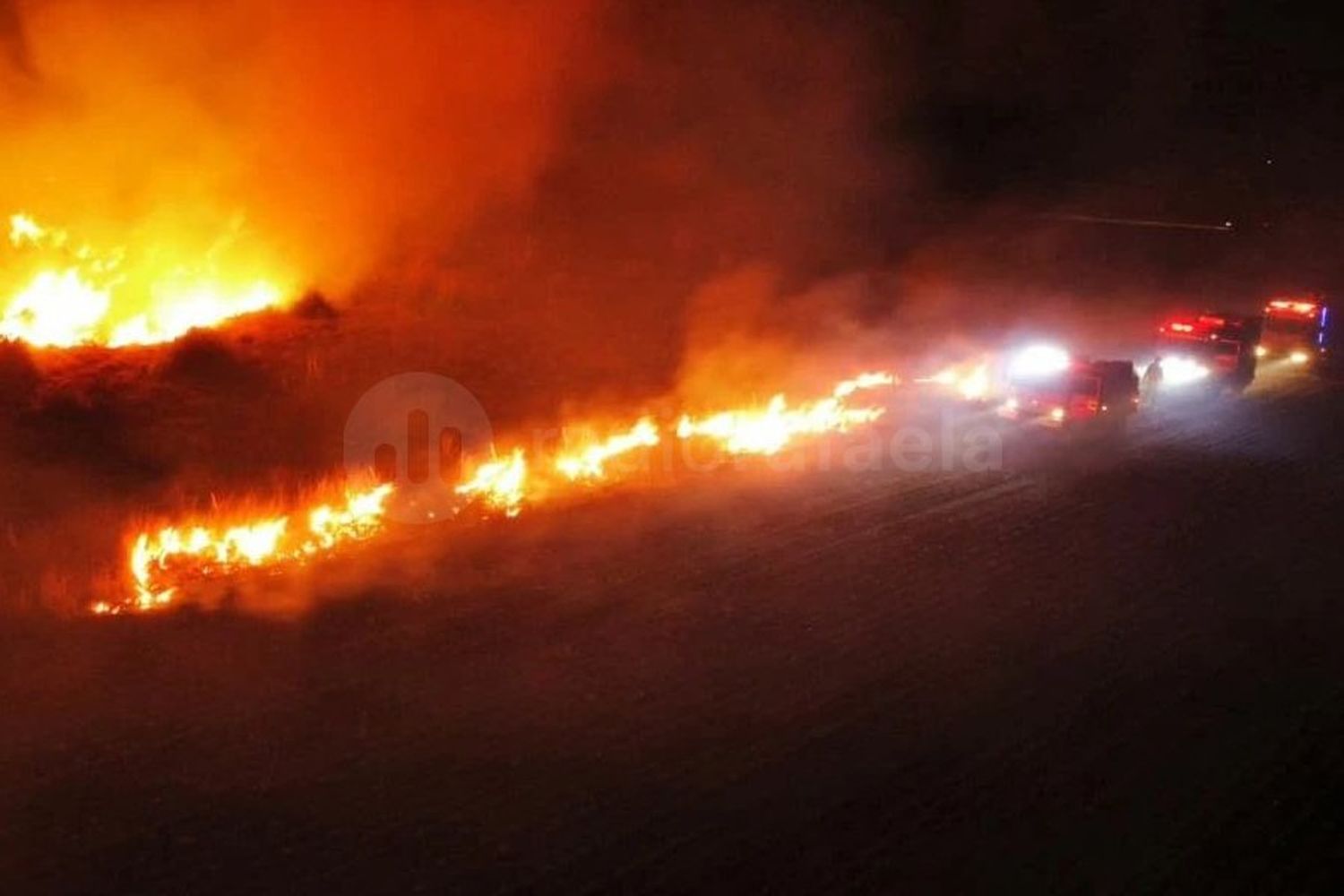 Voraz incendio en zona rural de la región: por momentos, se tornó incontrolable