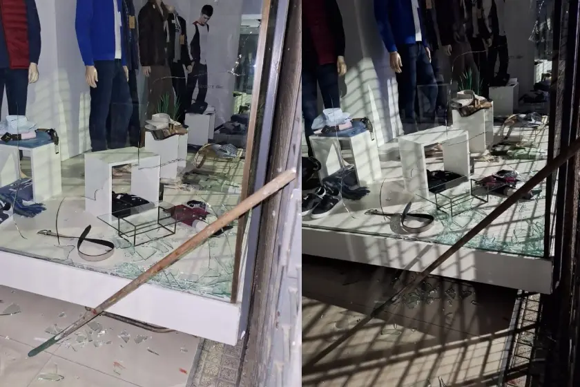 Violentaron la vidriera de un local de ropa para robar: hay un detenido