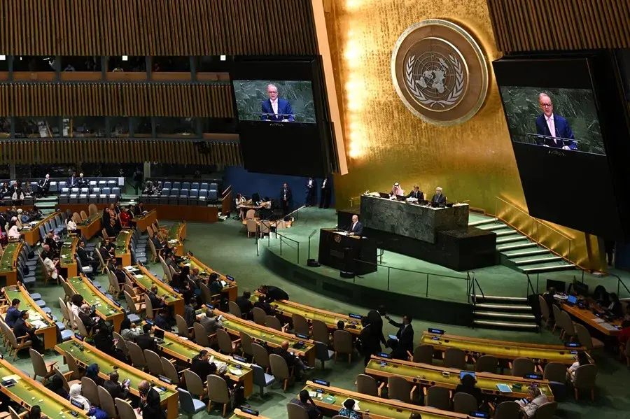 Conferencia para la solución de los dos Estados en Oriente Medio, en la sede de Naciones Unidas, en Nueva York (EE.UU.). EFE