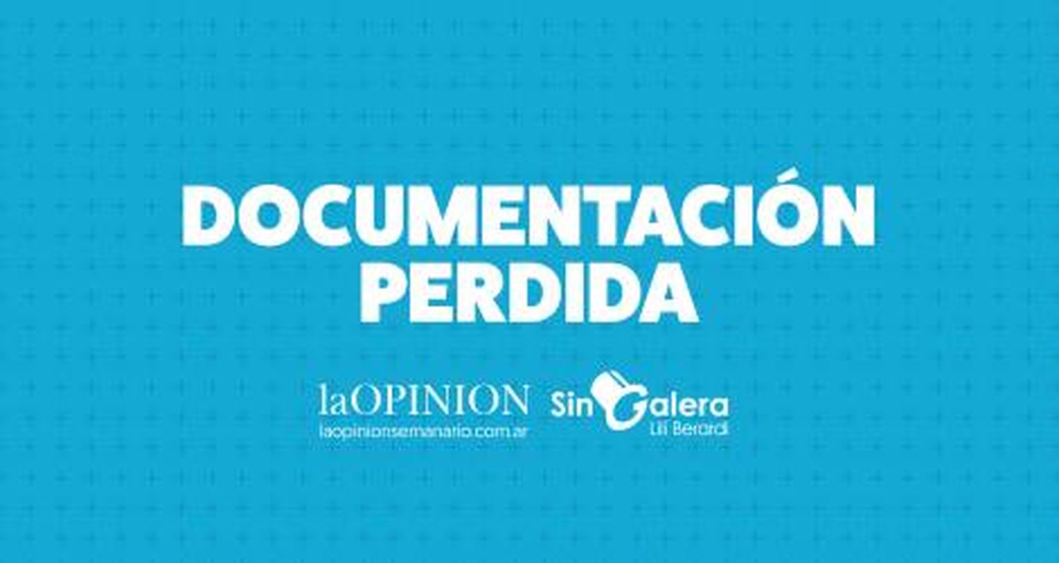 Florencia perdió su documento en calle Mitre