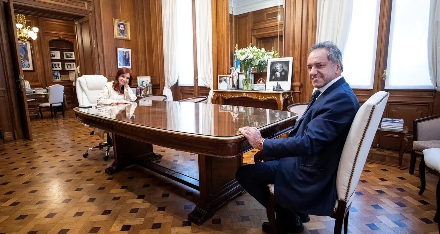 Cristina Kirchner se reunió con Daniel Scioli en el Senado