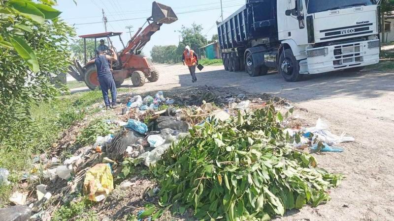 Activa intervención de la comuna en el barrio Eva Perón