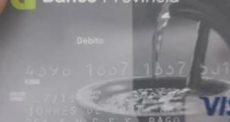 Tarjeta de débito encontrada