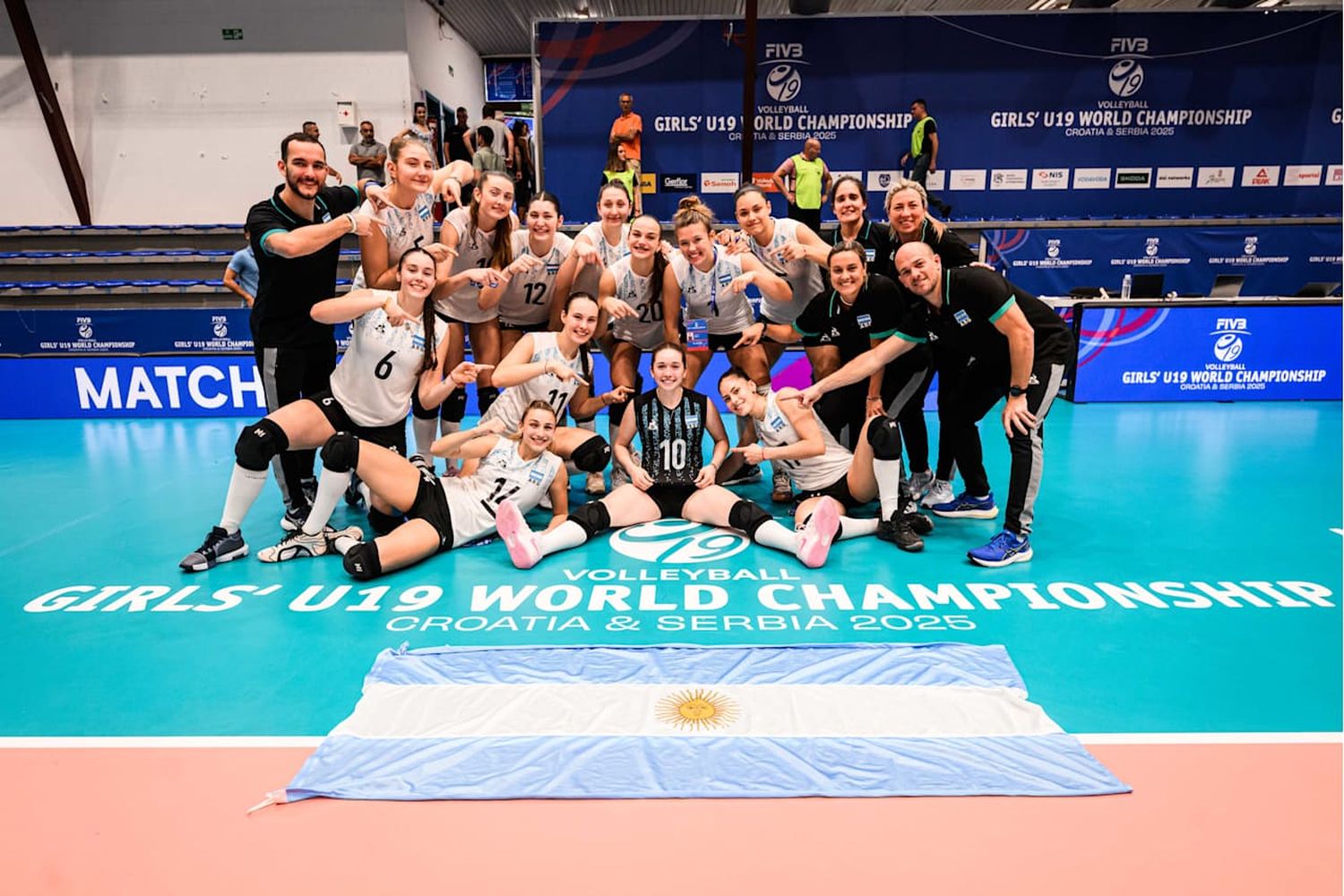 El equipo argentino luego del último partido.