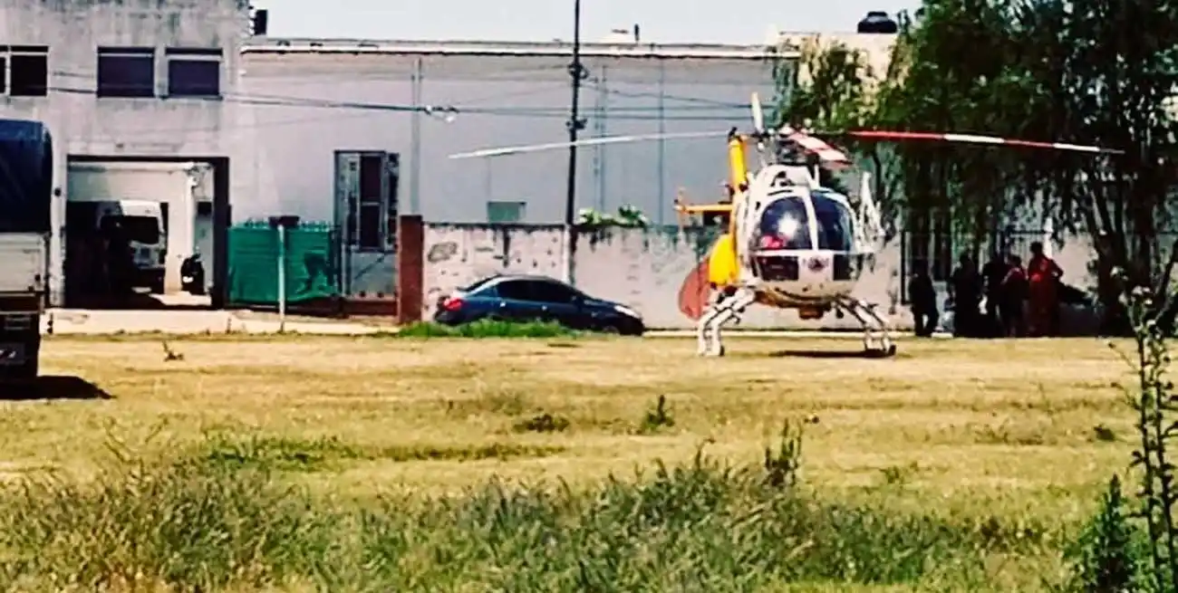 El servicio de helicóptero, contratado en diciembre pasado, fue utilizado para esta emergencia.