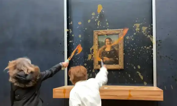 Vandalizan a la Mona Lisa de Leonardo da Vinci (+Video)