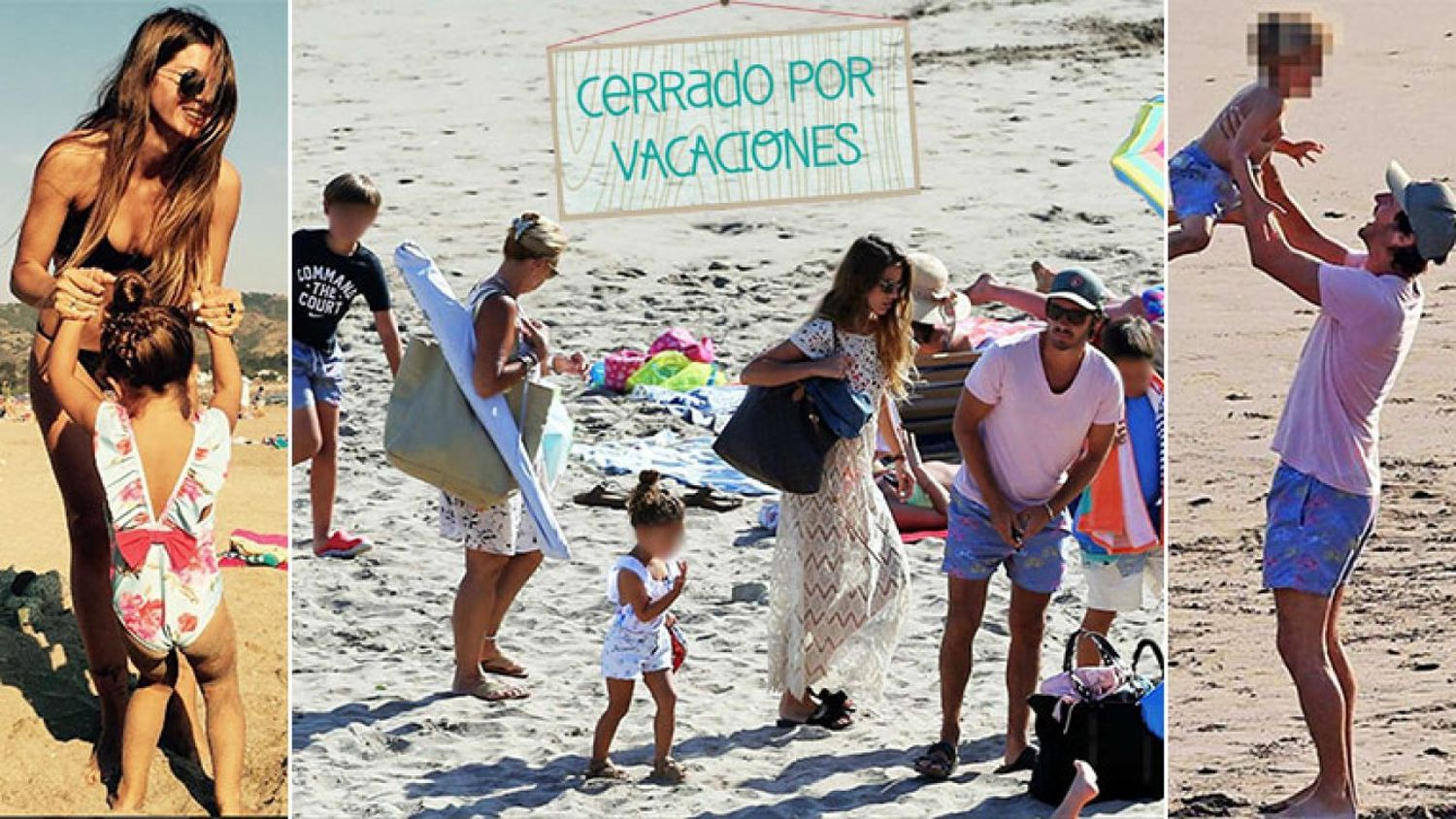 China Suárez y Benjamín Vicuña, junto a todos sus hijos en las playas chilenas