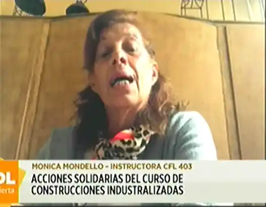 Acciones solidarias del curso de Construcciones Industrializadas del CFL 403.