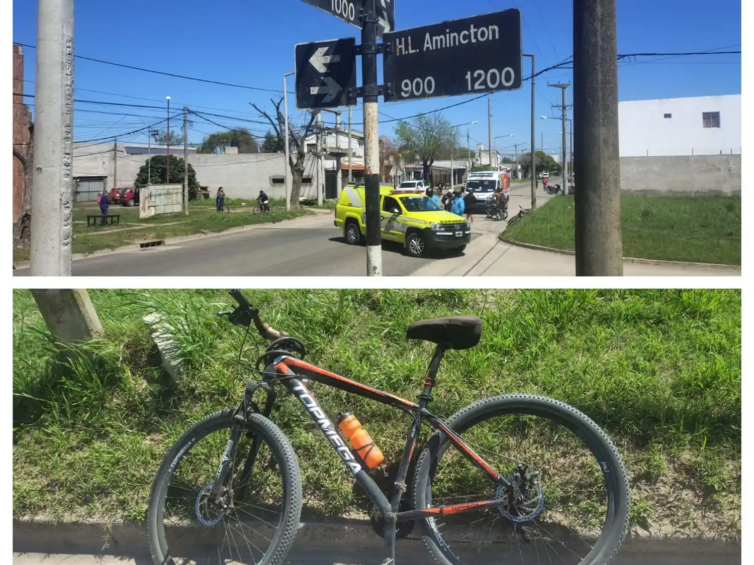 El personal médico decidió el traslado de la ciclista al Hospital Gutiérrez. Foto: BVVT