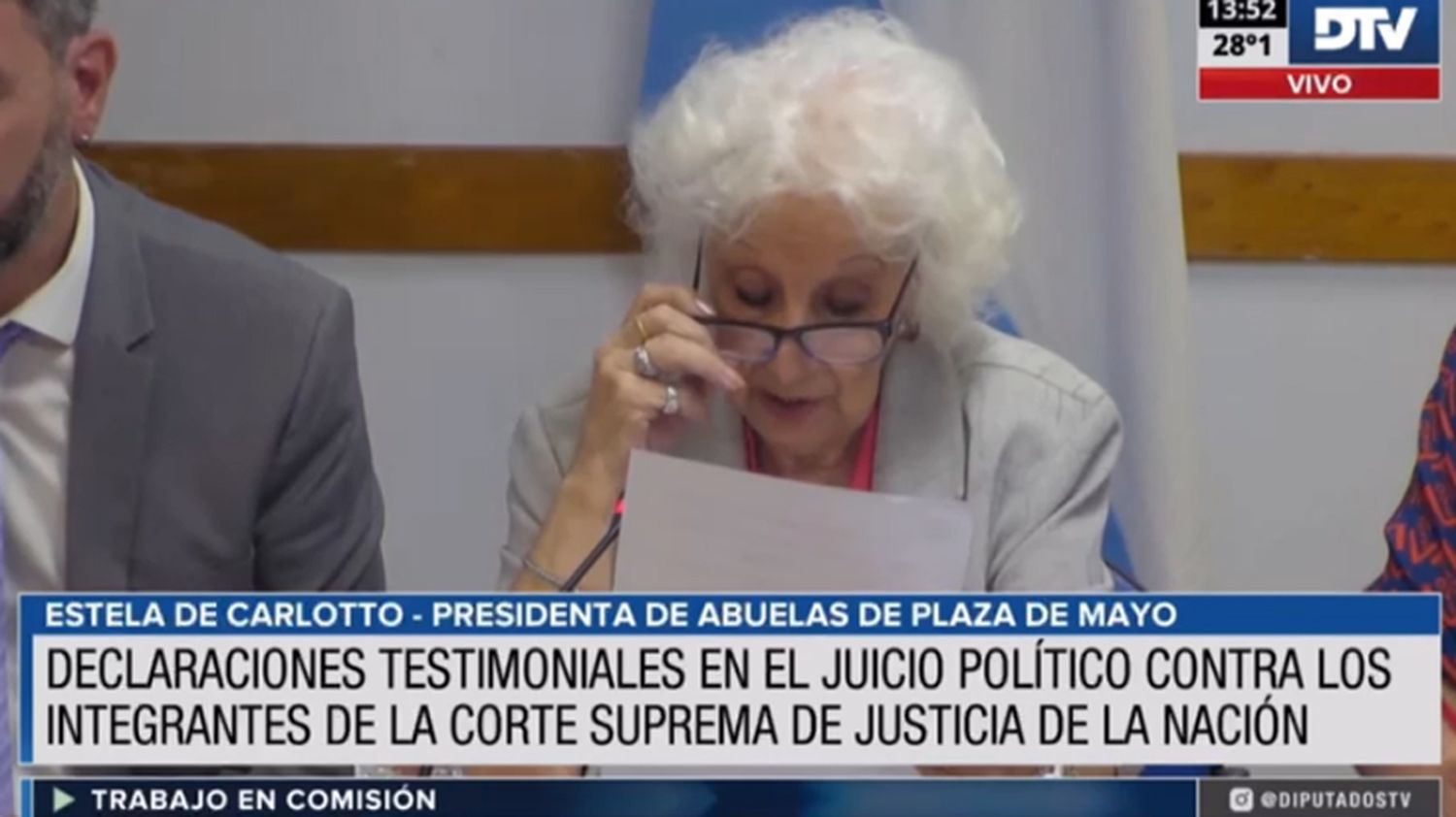 Estela de Carlotto y Germán Garavano expusieron en el Juicio Político a la Corte Suprema