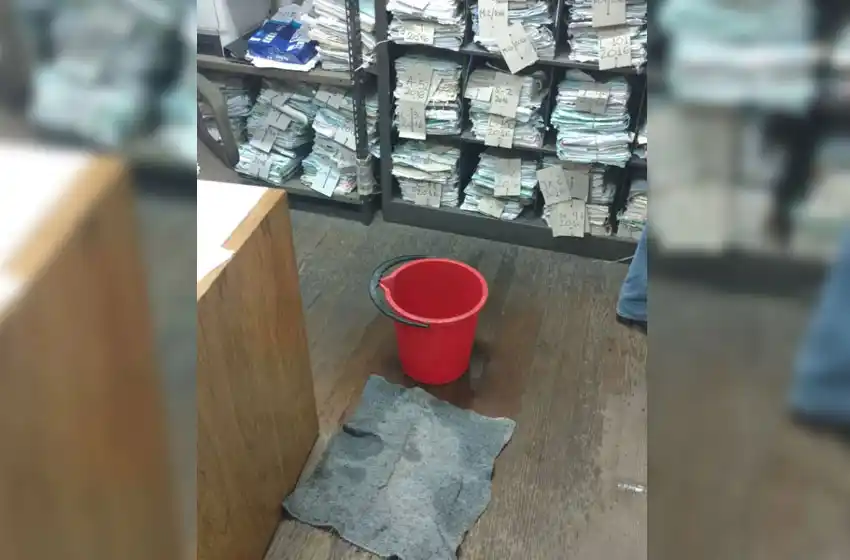 La lluvia dejó a la vista falencias edilicias de un juzgado civil