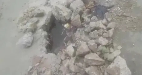 Pozos y caños de agua rotos