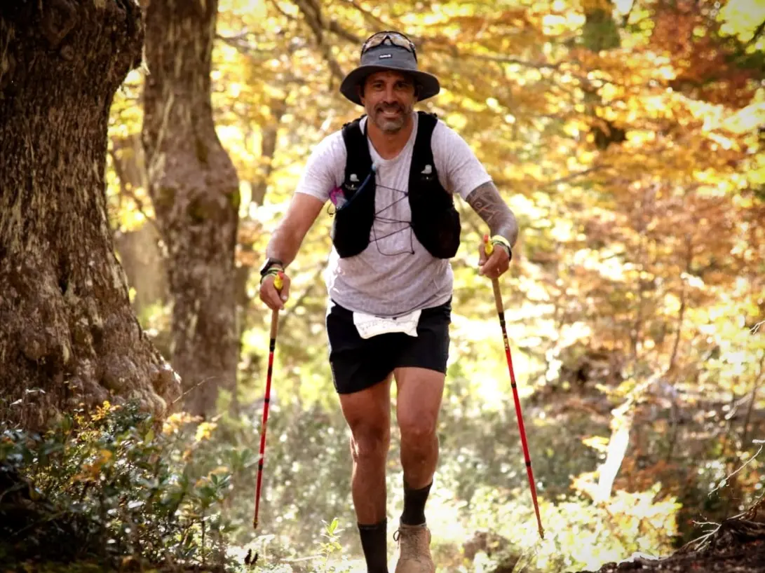 Sergio Gauna compitió en la prueba de los 160 kilómetros.