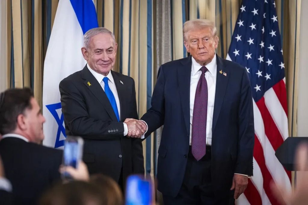 Trump y Netanyahu en una rueda de prensa en Nueva York