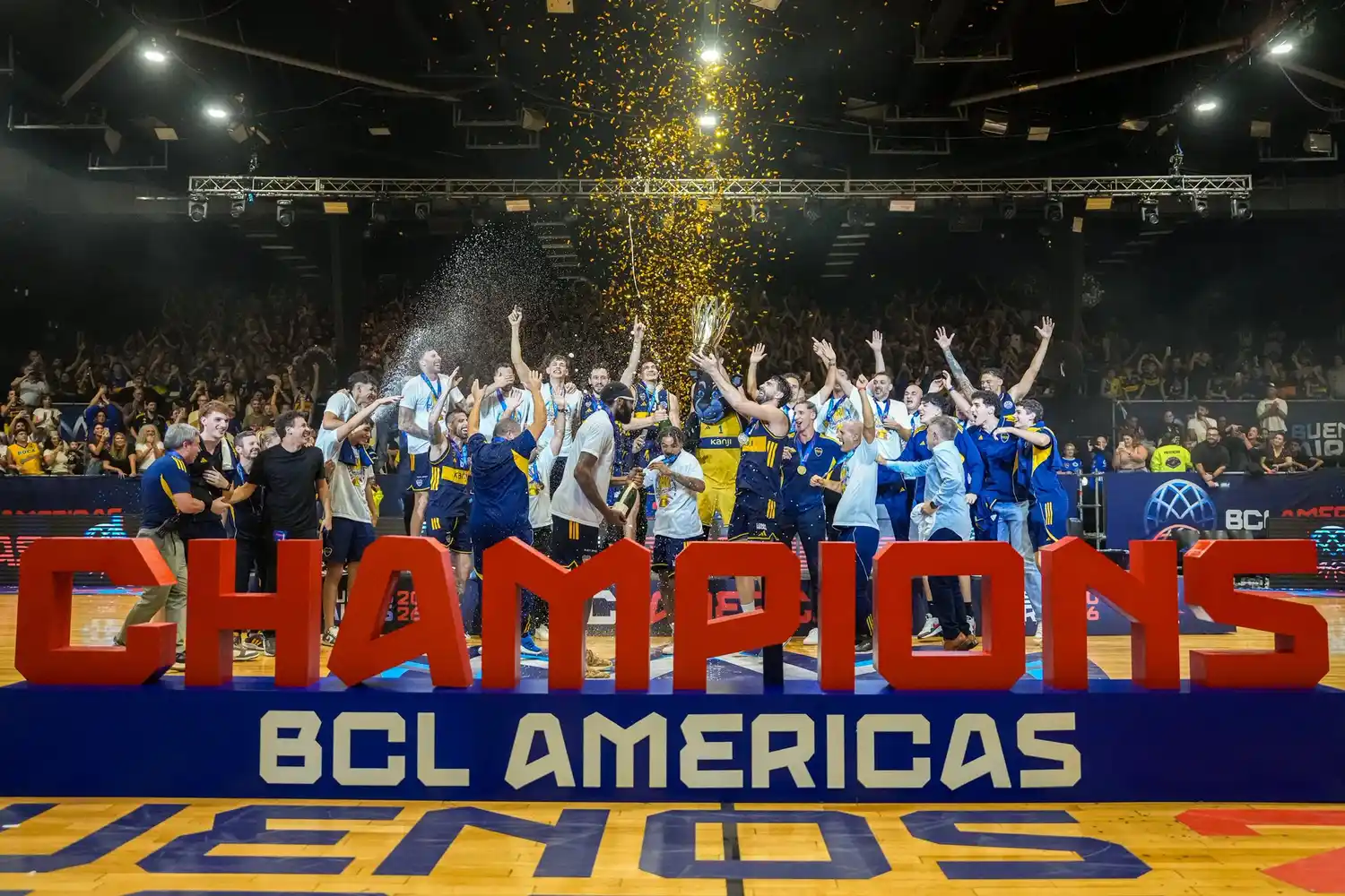 Boca en lo más alto del continente con Stenta como protagonista. Foto: Boca Basquet