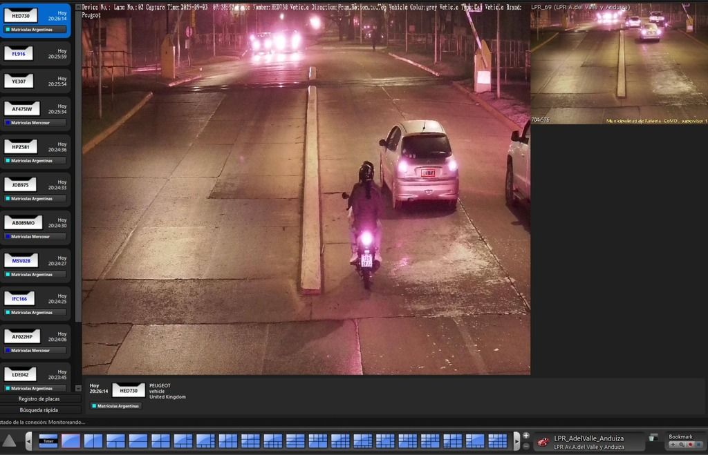 Ya está en funcionamiento una nueva cámara lectora de patentes sobre avenida Aristóbulo del Valle