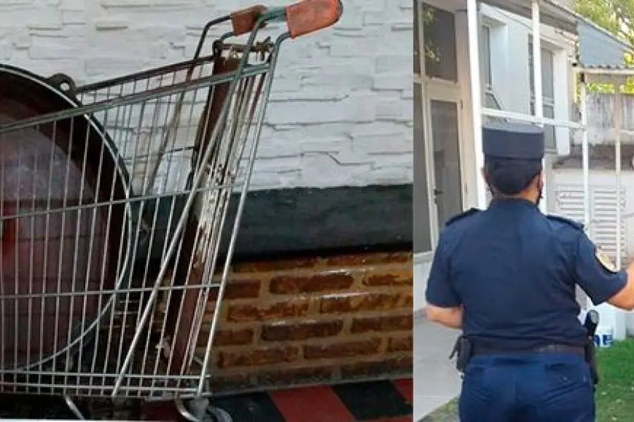 Madre e hijo robaron una rueda de tren: huían llevándola en carrito de supermercado