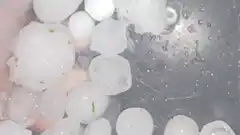 Cayó granizo durante una fuerte tormenta que se registró en Federación