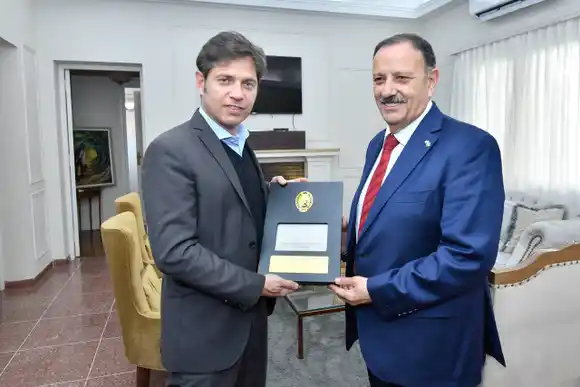 Agenda federal de Kicillof: Con Quintela firmaron acuerdo para fortalecer la cooperación entre la Provincia y La Rioja