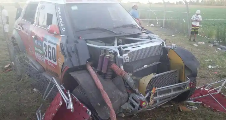 Accidente en el Dakar: Así quedó el auto de Meiling Guo
