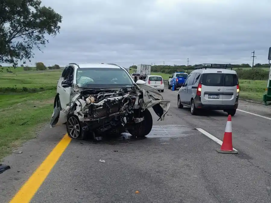 Un perro suelto provocó un violento choque entre una camioneta y un camión en el tramo sur de la Ruta Nacional Nº 14