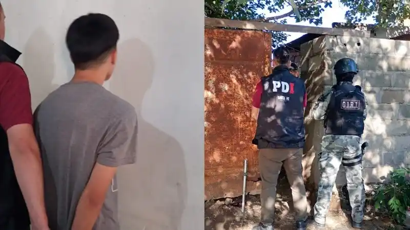 Detenido por un crimen.