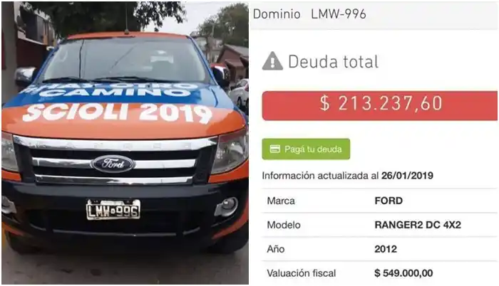 Scioli hizo campaña con un auto que debía más de 200 mil en impuestos