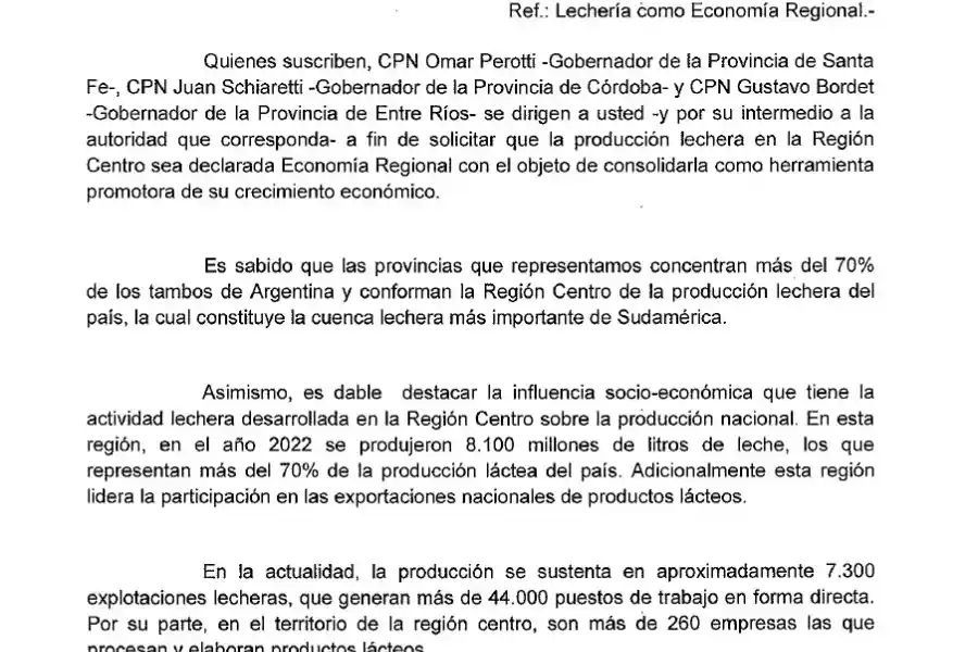 El texto de la carta