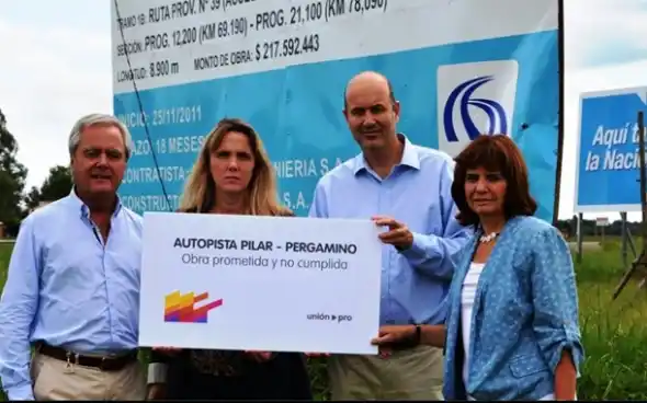 El PRO denunció el incumplimiento de la obra en la autopista Pilar-Pergamino