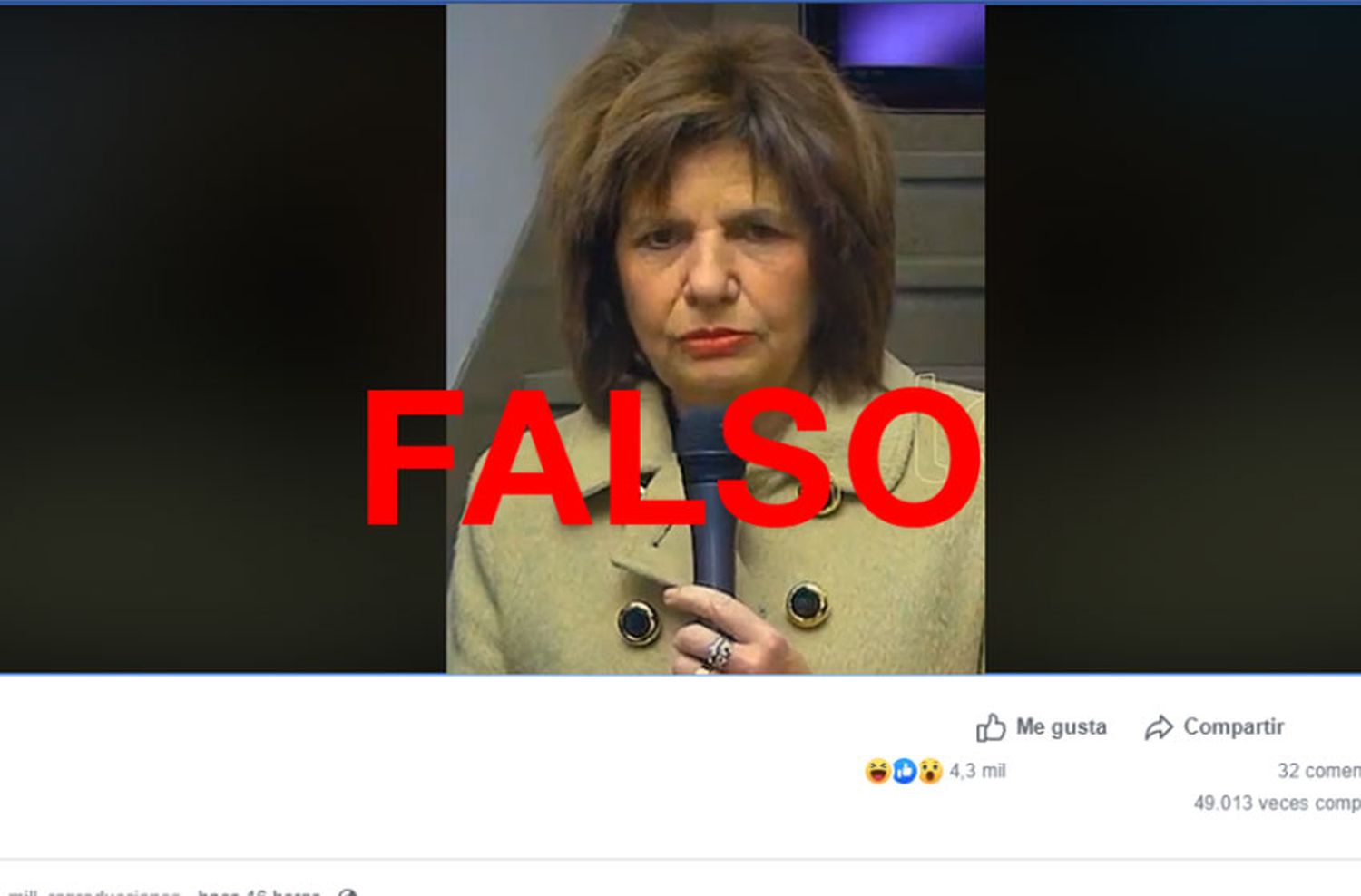 Es falso el video de Bullrich donde parece “borracha”