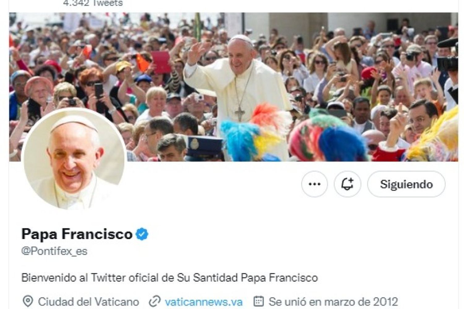 Con casi 54 millones de seguidores, la cuenta del Papa cumple 10 años en Twitter