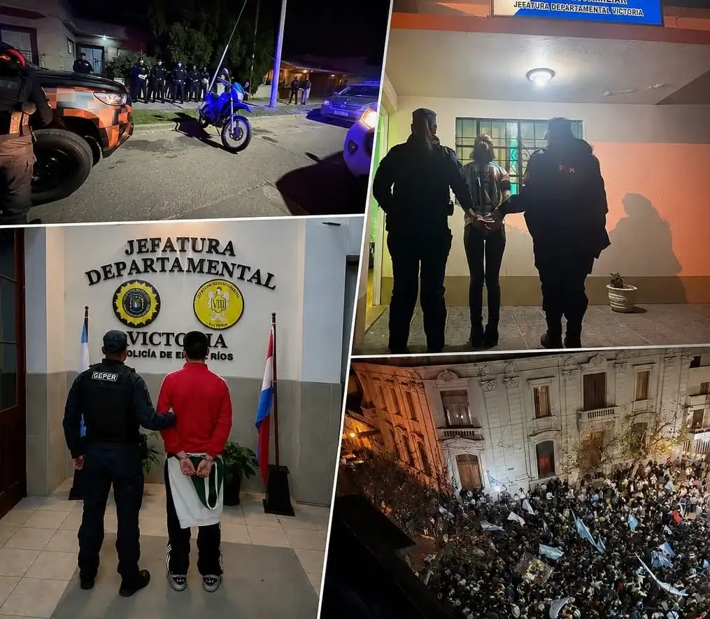 Victoria: operativo por los festejos deportivos reunió a más de 5.000 personas y dejó cuatro aprehendidos