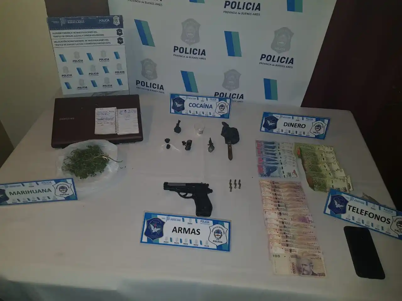 Secuestro de droga y un aprehendido