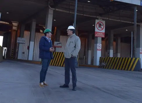 Rojas recorrió las obras de ampliación de Sitio 0