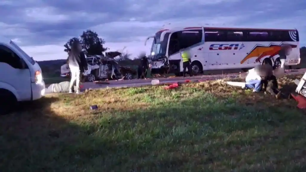 Imagen de después del choque (Foto: Policía Caminera del Uruguay)
