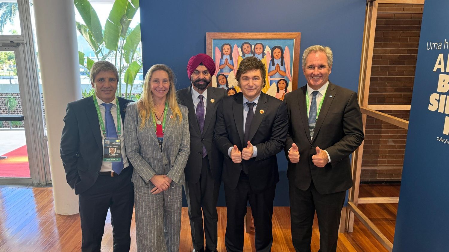 Milei en su primera jornada en el G20.