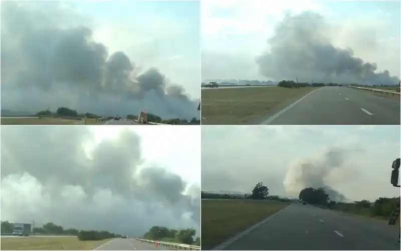 Incendio en el basural de Baradero: Bomberos Voluntarios colabora con una dotación