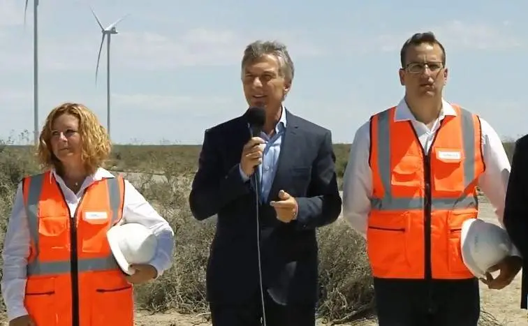 Macri inauguró parque eólico
