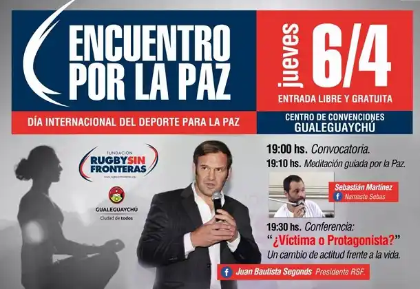 El 6 de abril habrá un “encuentro por la Paz” en Gualeguaychú